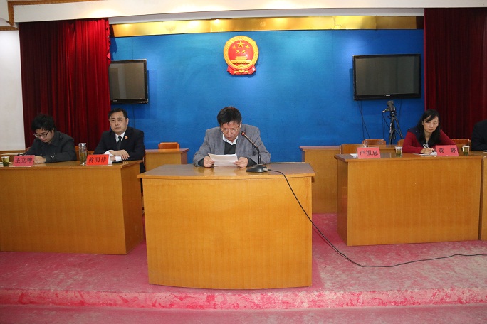 县委第十二督导组组长卢祖忠作讲评